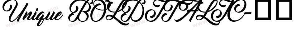 Unique BOLDITALIC字体转换